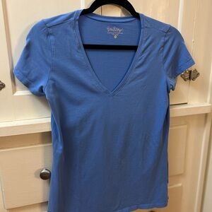 Lilly Pulitzer Halee V Neck Blue Size S great condition no stains defects flaws